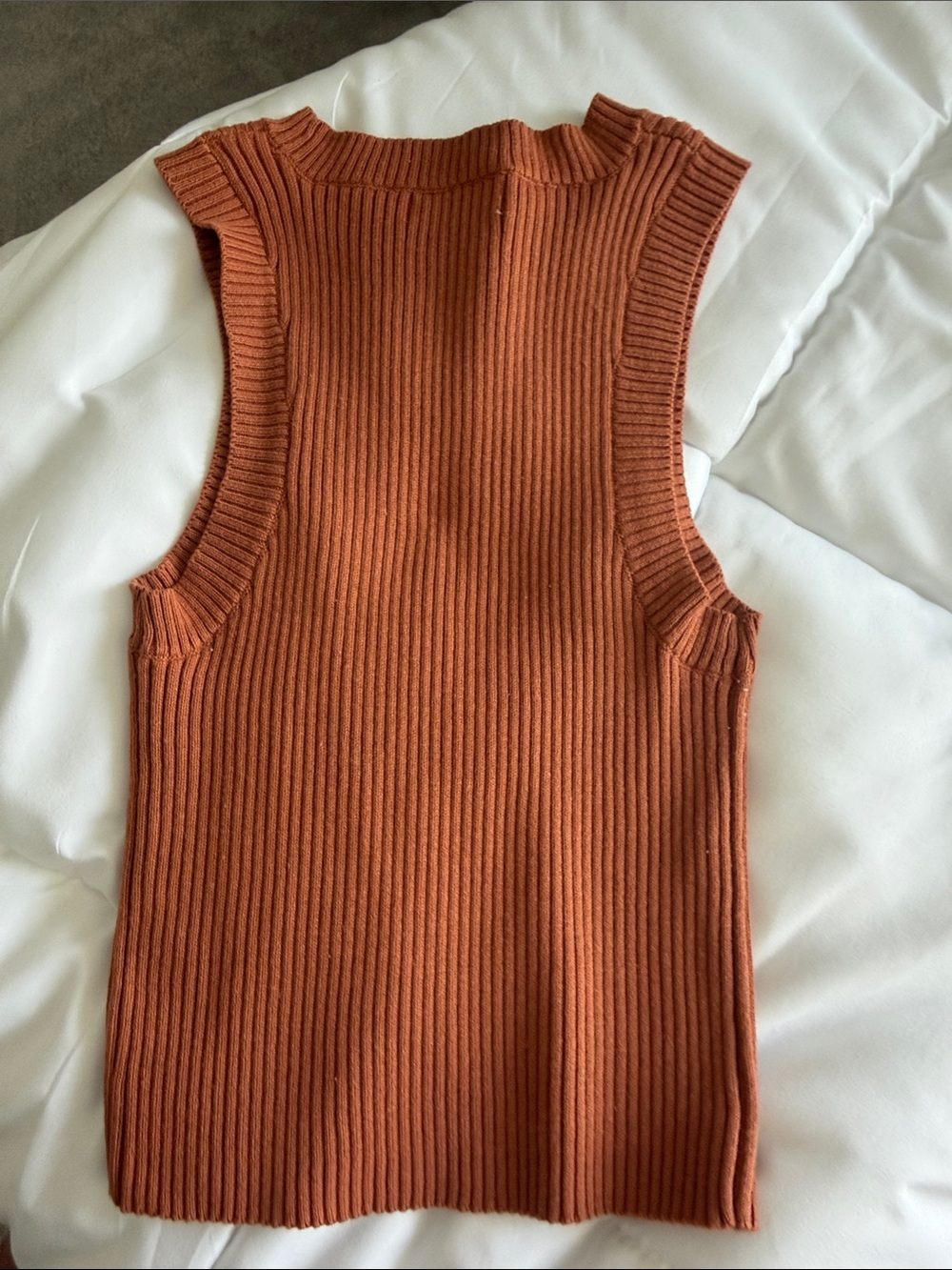 By Together Ribbed Tank Top - Rust - Picture 3 of 3
